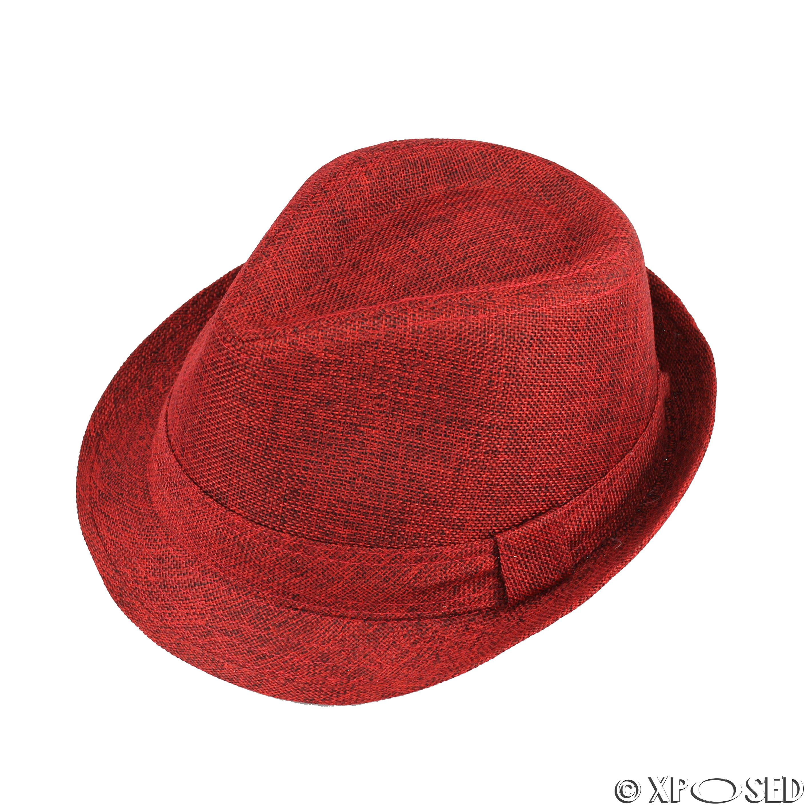 Unisex Mens Womens Vintage Trilby Fedora Straw Sun Hat Summer Cap Size ...